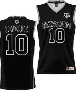 Wildens Leveque Jersey #10 Texas Aggies NIL College Basketball Jersey Lightweight Black