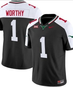 Xavier Worthy Jersey #1 Texas Longhorns Mexico Vapor College Football Black Alternate
