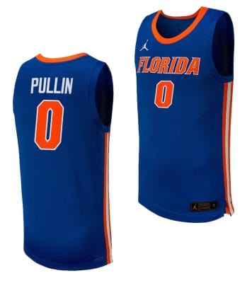 Zyon Pullin Jersey #0 Florida Gators College Basketball 2023-24 Replica Uniform Royal