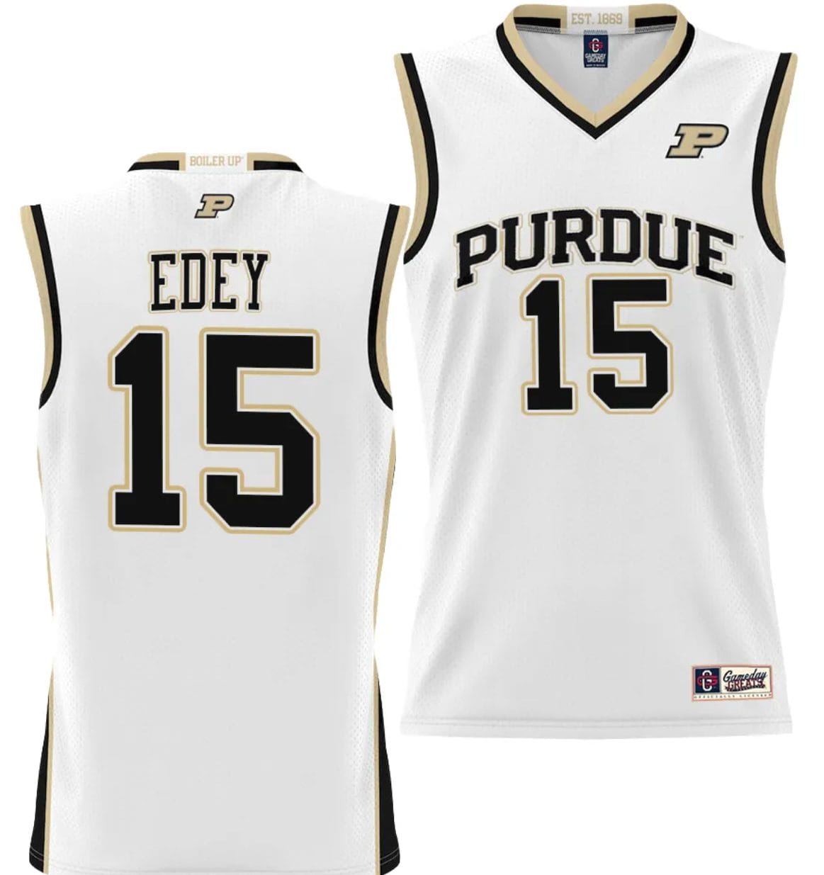Zach Edey Jersey #15 Purdue Boilermakers NIL College Basketball Lightweight White 1 Zach Edey Jersey #15 Purdue Boilermakers NIL College Basketball Lightweight White