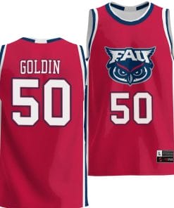 ladislav Goldin Jersey #50 FAU Owls NIL College Basketball Lightweight Red