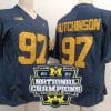 Aidan Hutchinson Jersey #97 Michigan Wolverines Football 2023 National Champions Patch Navy 4 Aidan Hutchinson Jersey #97 Michigan Wolverines Football 2023 National Champions Patch Navy