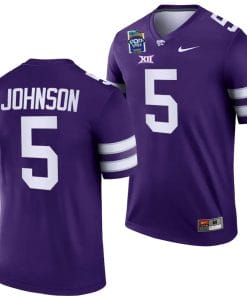 Avery Johnson Jersey #5 Kansas State Wildcats 2023 Pop-Tarts Bowl Football Purple