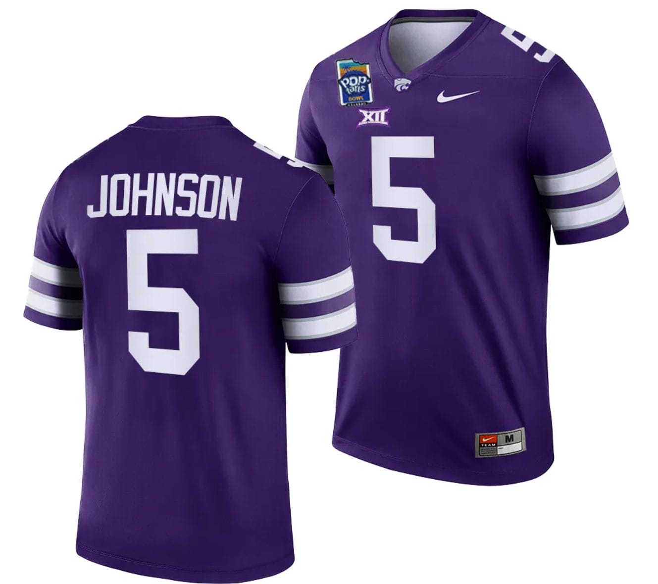 Avery Johnson Jersey #5 Kansas State Wildcats 2023 Pop-Tarts Bowl Football Purple 1 Avery Johnson Jersey #5 Kansas State Wildcats 2023 Pop-Tarts Bowl Football Purple