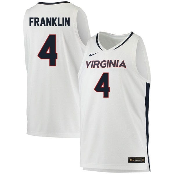 Armaan Franklin Jersey #4 Virginia Cavaliers College Basketball Stitched White 1 Armaan Franklin Jersey #4 Virginia Cavaliers College Basketball Stitched White
