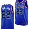 Anton Watson Jersey #22 Gonzaga Bulldogs Throwback Basketball uniform 2023-24 Blue