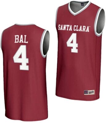 Adama Bal Jersey #4 Santa Clara Broncos Basketball NIL Lightweight Maroon 6 Adama Bal Jersey #4 Santa Clara Broncos Basketball NIL Lightweight Maroon
