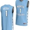 Alyssa Ustby Jersey #1 UNC Tar Heels Basketball Lightweight Blue