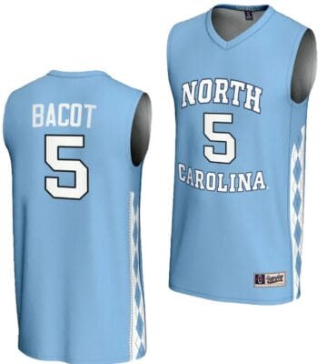 Armando Bacot Jersey #5 UNC Tar Heels Basketball Lightweight Blue