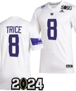 Bralen Trice Jersey #8 Washington Huskies 2024 College Football Playoff National Championship White