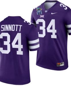 Ben Sinnott Jersey #34 Kansas State Wildcats 2023 Pop-Tarts Bowl Football Purple
