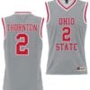 Bruce Thornton Jersey #2 Ohio State Buckeyes College Basketball Lightweight Gray