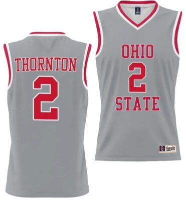 Bruce Thornton Jersey #2 Ohio State Buckeyes College Basketball Lightweight Gray