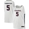 Ben Vander Plas Jersey #5 Virginia Cavaliers College Basketball Stitched White