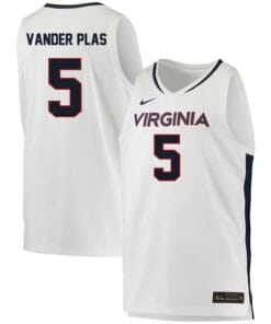 Ben Vander Plas Jersey #5 Virginia Cavaliers College Basketball Stitched White