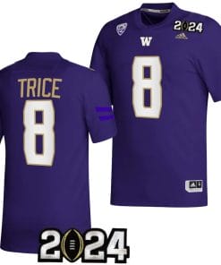 Bralen Trice Jersey #8 Washington Huskies 2024 College Football Playoff National Championship Purple