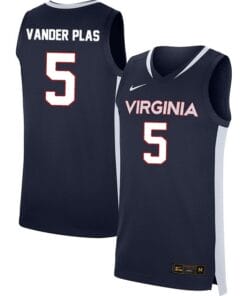 Ben Vander Plas Jersey #5 Virginia Cavaliers College Basketball Stitched Navy