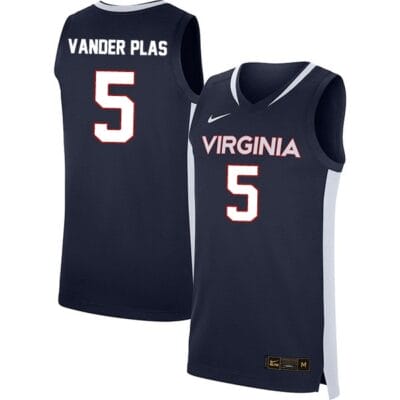 Ben Vander Plas Jersey #5 Virginia Cavaliers College Basketball Stitched Navy 8 Ben Vander Plas Jersey #5 Virginia Cavaliers College Basketball Stitched Navy