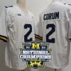 Blake Corum Jersey #2 Michigan Wolverines Football 2023 National Champions Patch White