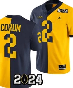 Blake Corum Jersey #2 Michigan Wolverines 2024 Football National Championship Playoff Mazie