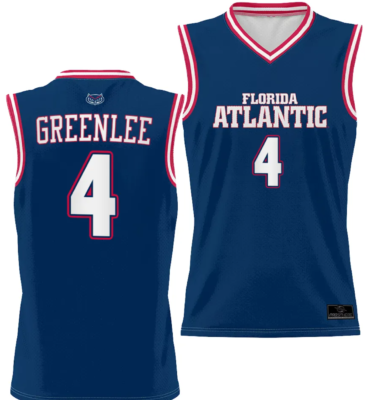 Bryan Greenlee Jersey #4 FAU Owls Full Sublimated Alternate Basketball Navy 6 Bryan Greenlee Jersey #4 FAU Owls Full Sublimated Alternate Basketball Navy