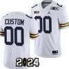 Custom Michigan Wolverines Jersey Name and Number 2024 Football National Championship Playoff White 4 Custom Michigan Wolverines Jersey Name and Number 2024 Football National Championship Playoff White