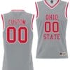 Custom Ohio State Buckeyes Jersey Name and Number College Basketball Lightweight Gray