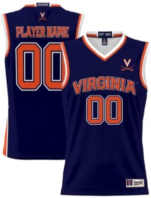 Custom Virginia Cavaliers Jersey Name and Number GameDay Greats Basketball Lightweight Navy