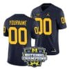 Custom Michigan Wolverines Jersey Name and Number Football 2023 National Champions Patch Navy 5 Custom Michigan Wolverines Jersey Name and Number Football 2023 National Champions Patch Navy