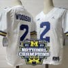 Charles Woodson Jersey #2 Michigan Wolverines Football 2023 National Champions Patch White