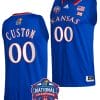 Custom Kansas Jayhawks Jersey Name and Number Basketball 2022 NCAA National Champions Royal