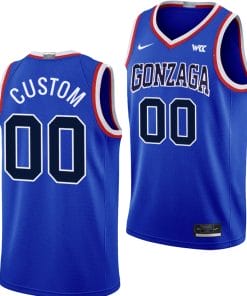Custom Gonzaga Bulldogs Jersey Name and Number Throwback Basketball uniform 2023-24 Blue