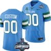 Custom Tulane Green Wave Jersey Name and Number 2022 ACC Football Championship Blue 5 Custom Tulane Green Wave Jersey Name and Number 2022 ACC Football Championship Blue