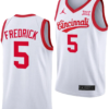 CJ Fredrick Jersey #5 Cincinnati Bearcats 70s Throwback Basketball White