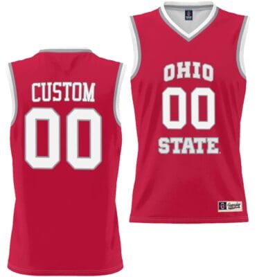 Custom Ohio State Buckeyes Jersey Name and Number College Basketball Lightweight Scarlet