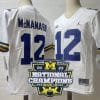 Cade Mcnamara Jersey #12 Michigan Wolverines Football 2023 National Champions Patch White 4 Cade Mcnamara Jersey #12 Michigan Wolverines Football 2023 National Champions Patch White