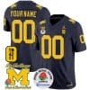 Custom Michigan Wolverines Jersey Name and Number Vapor TM 42 Honor – Rose Bowl Patch Football Navy