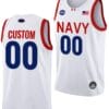 Custom Navy Midshipmen Jersey Name and Number NASA-Themed Basketball uniform 2023-24 White