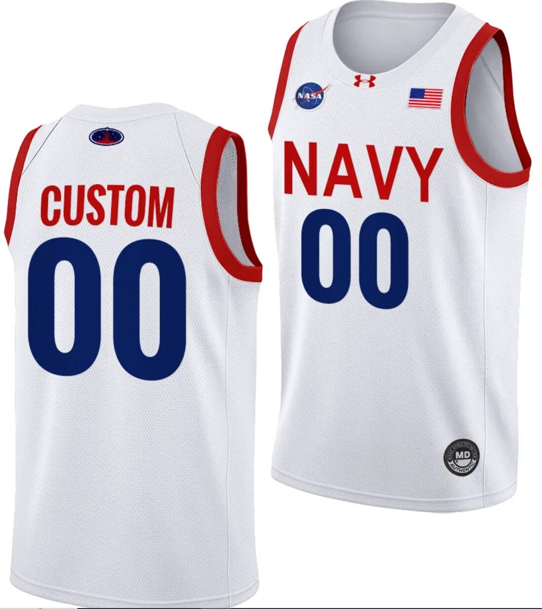 Custom Navy Midshipmen Jersey Name and Number NASA-Themed Basketball uniform 2023-24 White 1 Custom Navy Midshipmen Jersey Name and Number NASA-Themed Basketball uniform 2023-24 White