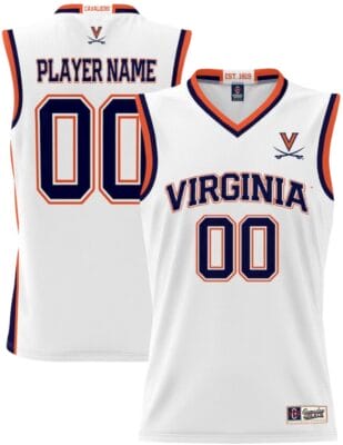 Custom Virginia Cavaliers Jersey Name and Number Game Day Greats Basketball Lightweight White
