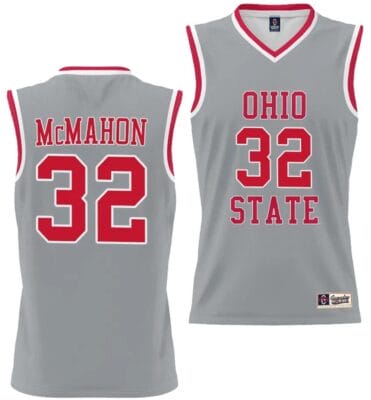 Cotie McMahon Jersey #32 Ohio State Buckeyes College Basketball Lightweight Gray