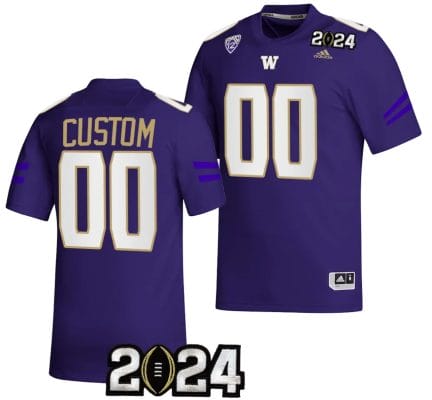 Custom Washington Huskies Jersey Name and Number 2024 College Football Playoff National Championship Purple 8 Custom Washington Huskies Jersey Name and Number 2024 College Football Playoff National Championship Purple