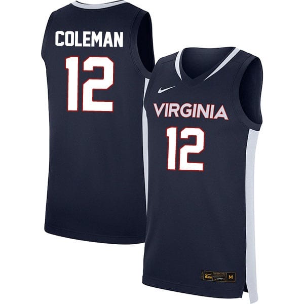 Chase Coleman Jersey #12 Virginia Cavaliers College Basketball Stitched Navy 1 Chase Coleman Jersey #12 Virginia Cavaliers College Basketball Stitched Navy