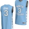 Cormac Ryan Jersey #3 UNC Tar Heels Basketball Lightweight Blue