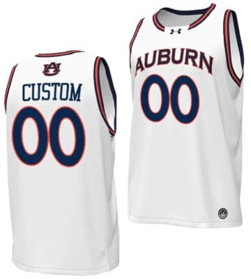 Custom Auburn Tigers Jersey Name and Number Replica College Basketball 2023-24 White 8 Custom Auburn Tigers Jersey Name and Number Replica College Basketball 2023-24 White