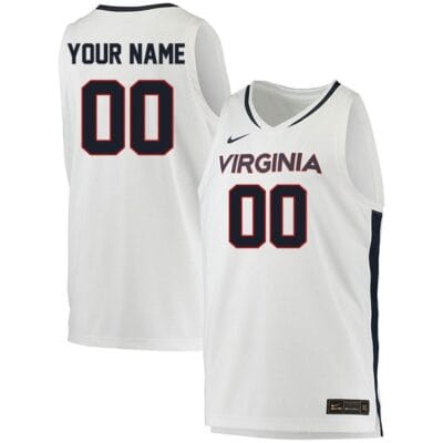 Custom Virginia Cavaliers Jersey Name and Number College Basketball Stitched White