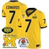 Donovan Edwards Jersey #7 Michigan Wolverines Vapor Stitched 1000 Wins Rose Bowl Patch Maize