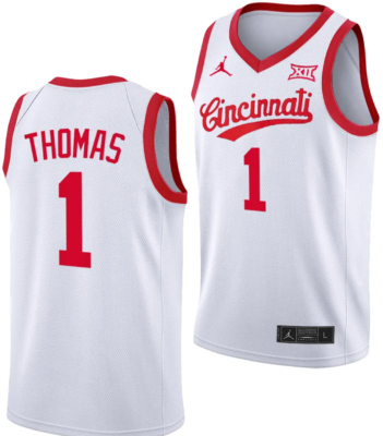 Day Day Thomas Jersey #1 Cincinnati Bearcats 70s Throwback Basketball White 8 Day Day Thomas Jersey #1 Cincinnati Bearcats 70s Throwback Basketball White