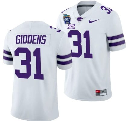 DJ Giddens Jersey #31 Kansas State Wildcats 2023 Pop-Tarts Bowl Football White 8 DJ Giddens Jersey #31 Kansas State Wildcats 2023 Pop-Tarts Bowl Football White