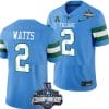 Duece Watts Jersey #2 Tulane Green Wave 2022 ACC Football Championship Blue